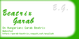 beatrix garab business card